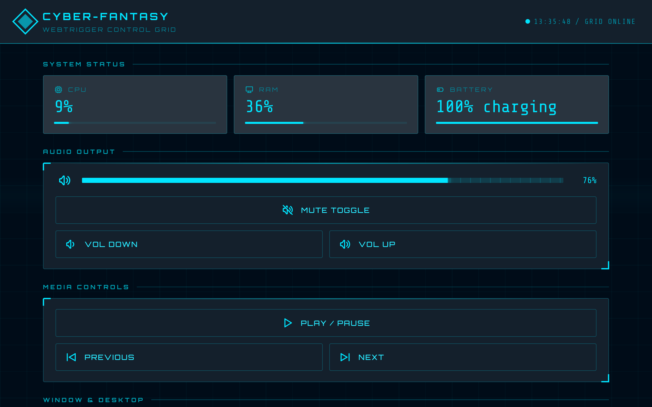Cyber Fantasy WebShell preview